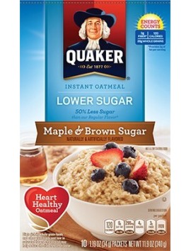 Quaker Instant Low sugar Map&Brown 340 gr