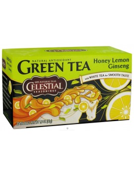 Honey Lemon Ginseng Green Tea. Celestial Seasonings 20 Bags