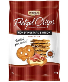 Pretzels Crisps Honey mustard & onion 85 gr. Snyder's