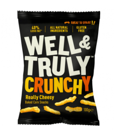 Crunchies Really Cheesy Baked Corn Snacks 100 gr. Well&trully
