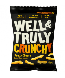 Crunchies Really Cheesy Baked Corn Snacks 100 gr. Well & Trully