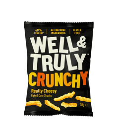 Crunchies Really Cheesy Baked Corn Snacks 30 gr. Well & Truly