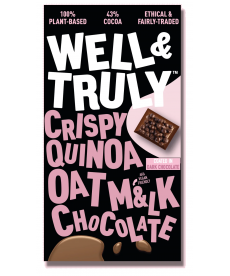 Oat Milk & Chocolate Crispy Quinoa 90 gr. Well & Trully