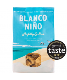 White Corn Tortilla Chips Lightly Salted 170 gr. Blanco Niño Nachos