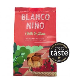 White Corn Tortilla Chips Chilli and Lime170 gr. Blanco Niño Nachos