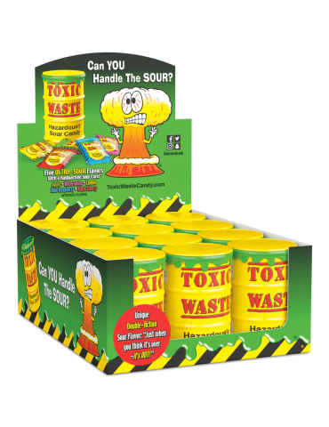 Yellow Hazardously Sour Candy 42 gr. Toxic Waste
