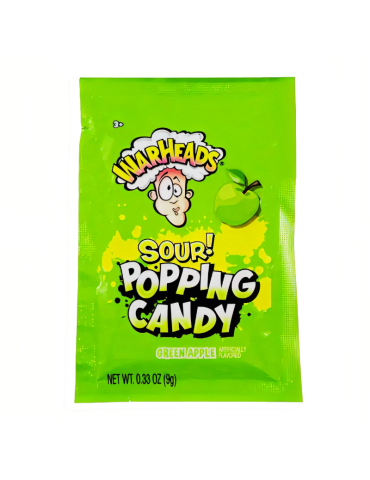 Sour Popping Candy Green Apple 9 gr. Warheads