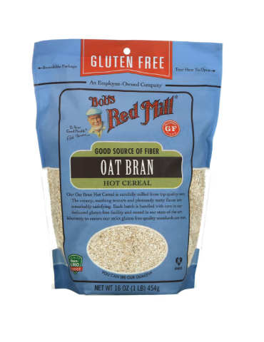 Gluten Free Oat Bran 454 gr. Bobs Red Mill