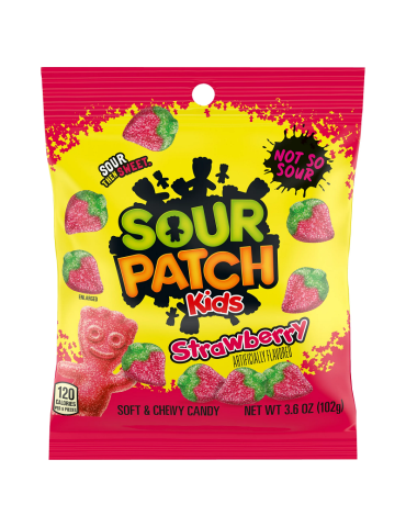 Kids Strawberry Peg Bag 102 gr. Sour Patch