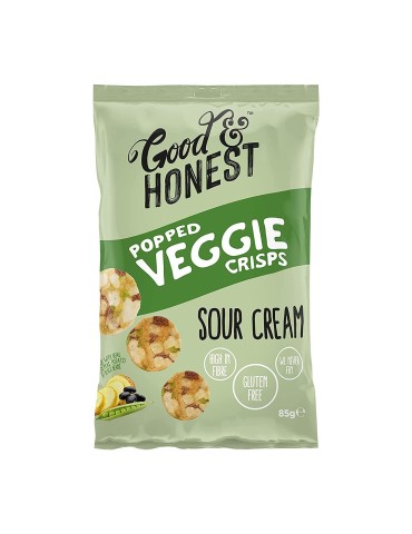 Popped Veggie Crisps Potato & Black Bean Sour Cream 85 gr. Good & Honest