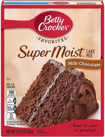 Super Moist Milk Chocolate Cake Mix 432 gr. Betty Crocker
