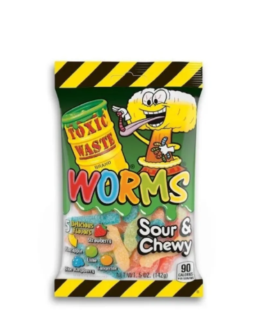 Sour & Chewy Worms 142 gr. Toxic Waste
