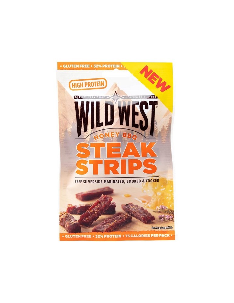 Steak Strips Honey Bbq 25 g. Wild West