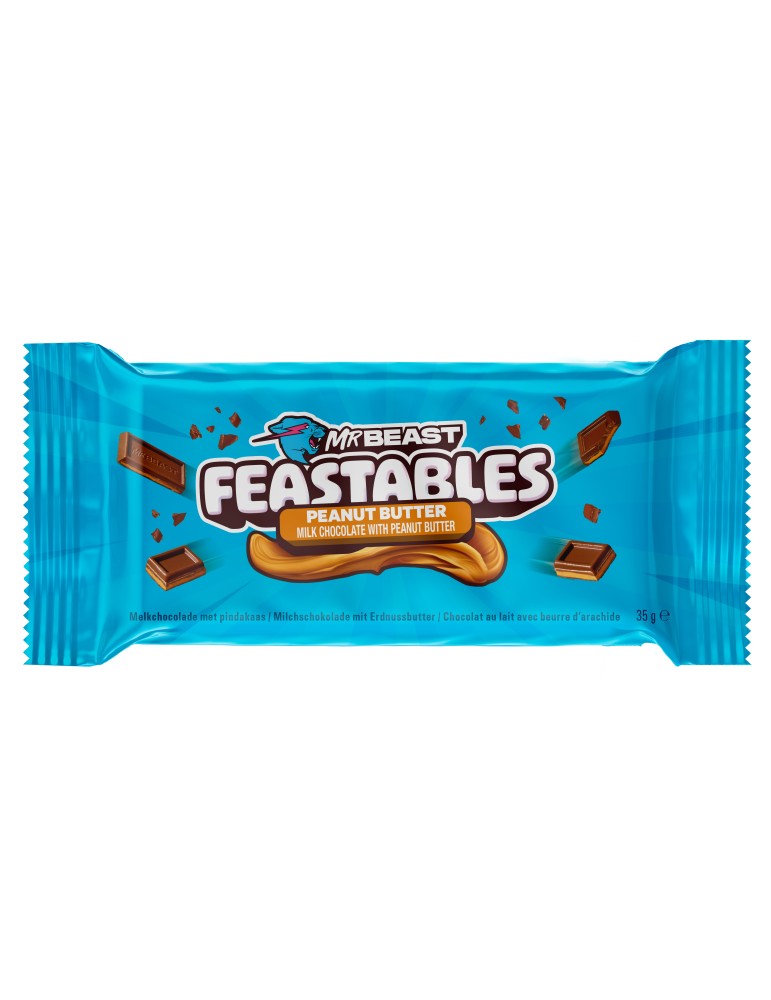 Peanut Butter Chocolate Bar 60 g. Mr Beast Feastables