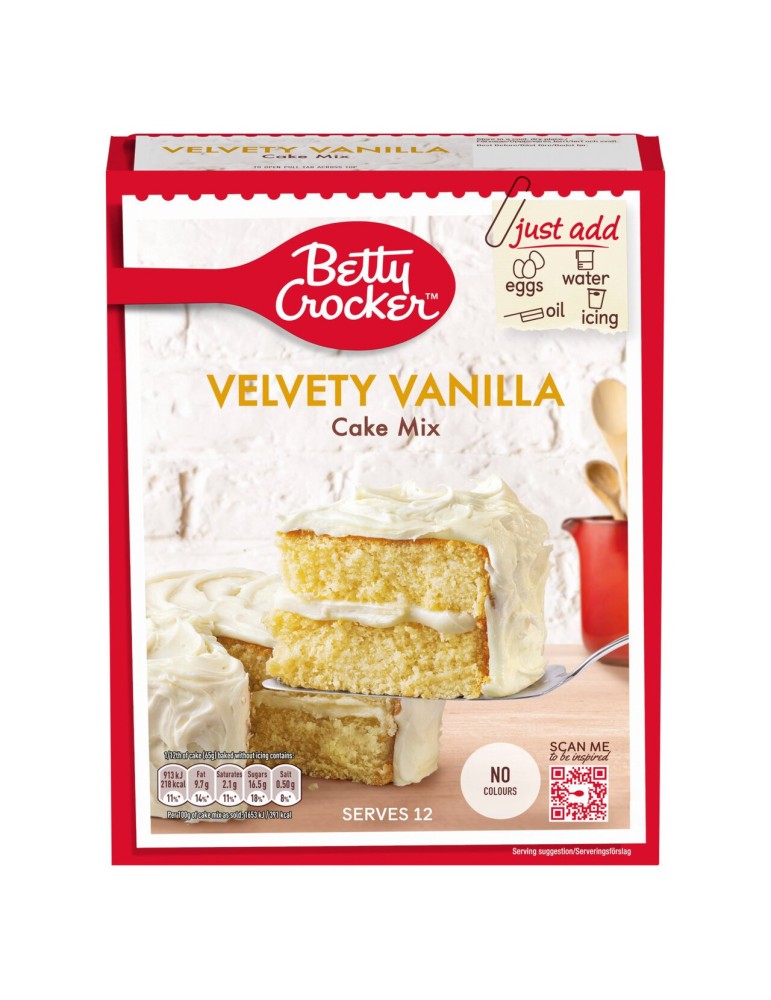 Velvety Vanilla Cake Mix 425 g. Betty Crocker