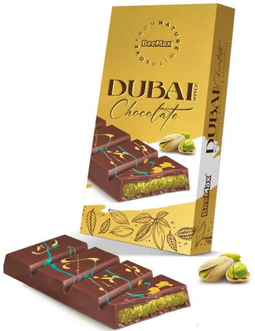 Milk Chocolate & Kadayif  Pistachio 200 g.Bee Max Dubai