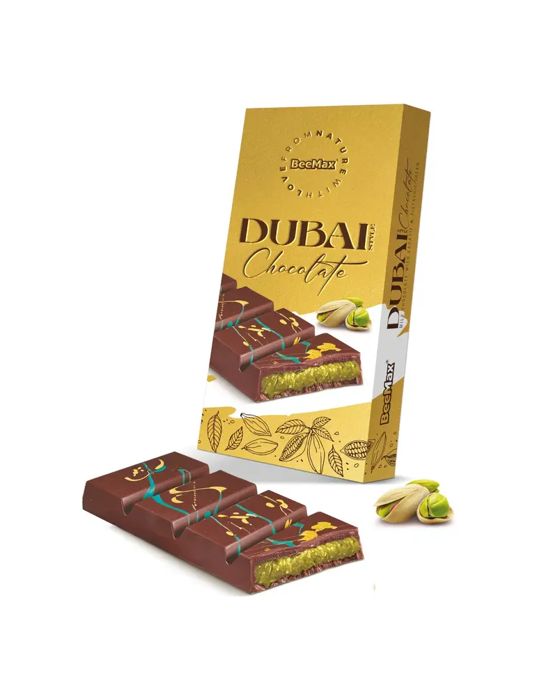 Milk Chocolate & Kadayif  Pistachio 200 g. Bee Max Dubai