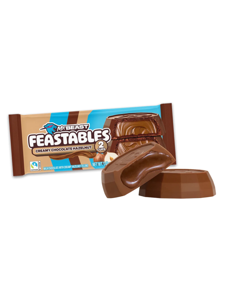 Creamy Chocolate & Hazelnut Cup 40 g. Mr Beast Feastables