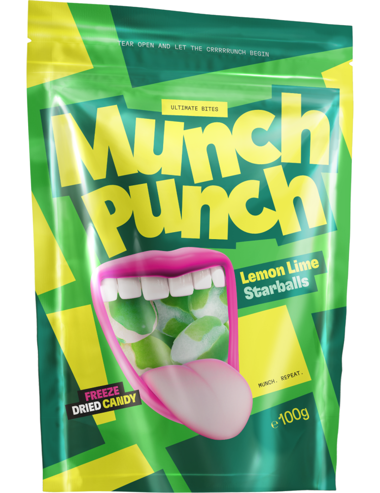 Lemon Lime Starballs 100 g. Munch Punch