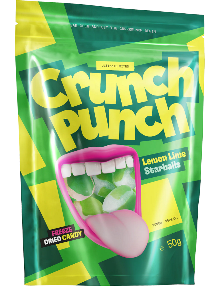 Lemon Lime Starballs 50 g. Munch Punch
