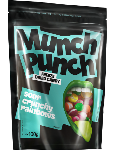 Sour Crunchy Rainbows 100 g. Munch Punch