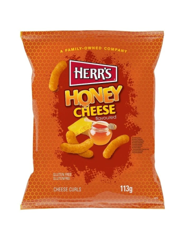 Hot'n Honey Cheese curls 113 g. Herr's