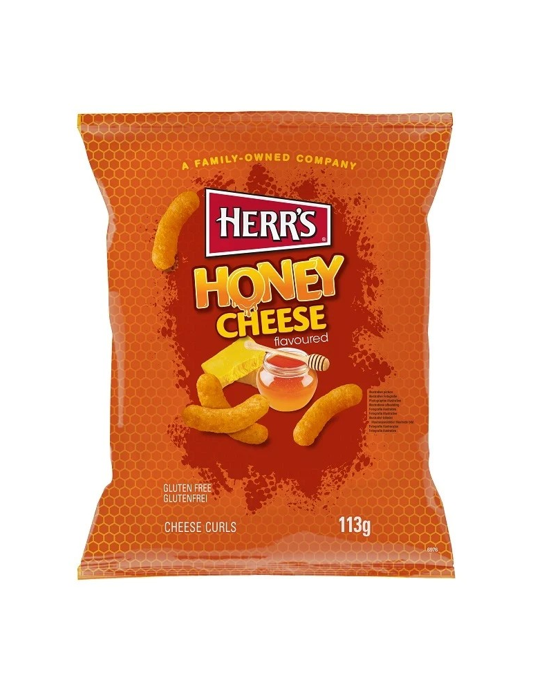 Hot'n Honey Cheese curls 113 g. Herr's