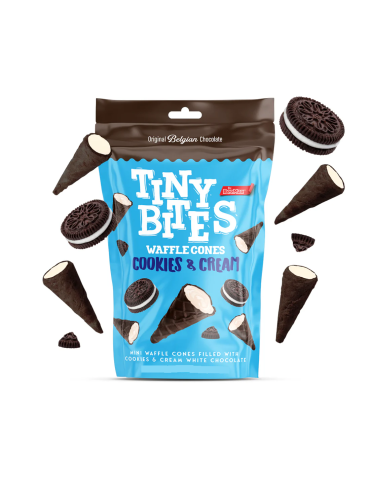 Cookies & Cream Waffle Cones 80 g. Tiny Bites