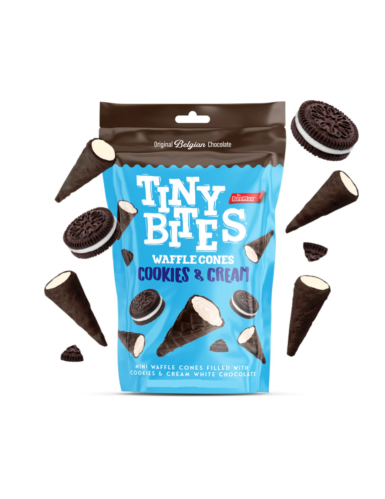 Cookies & Cream Waffle Cones 80 g. Tiny Bites