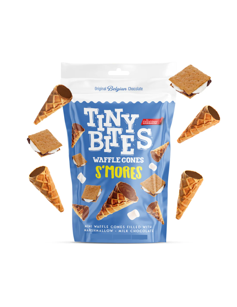 Smores Flavored Waffle Cones 80 g. Tiny Bites