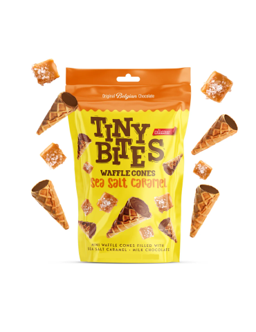 Sea Salt Caramel Waffle Cones 80 g. Tiny Bites