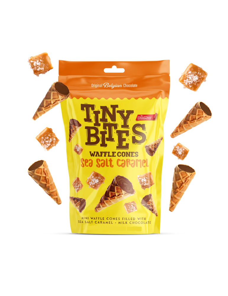 Sea Salt Caramel Waffle Cones 80 g. Tiny Bites