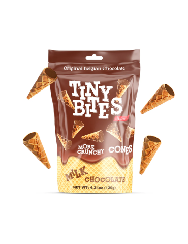 Milk Chocolate Waffle Cones 80 g. Tiny Bites