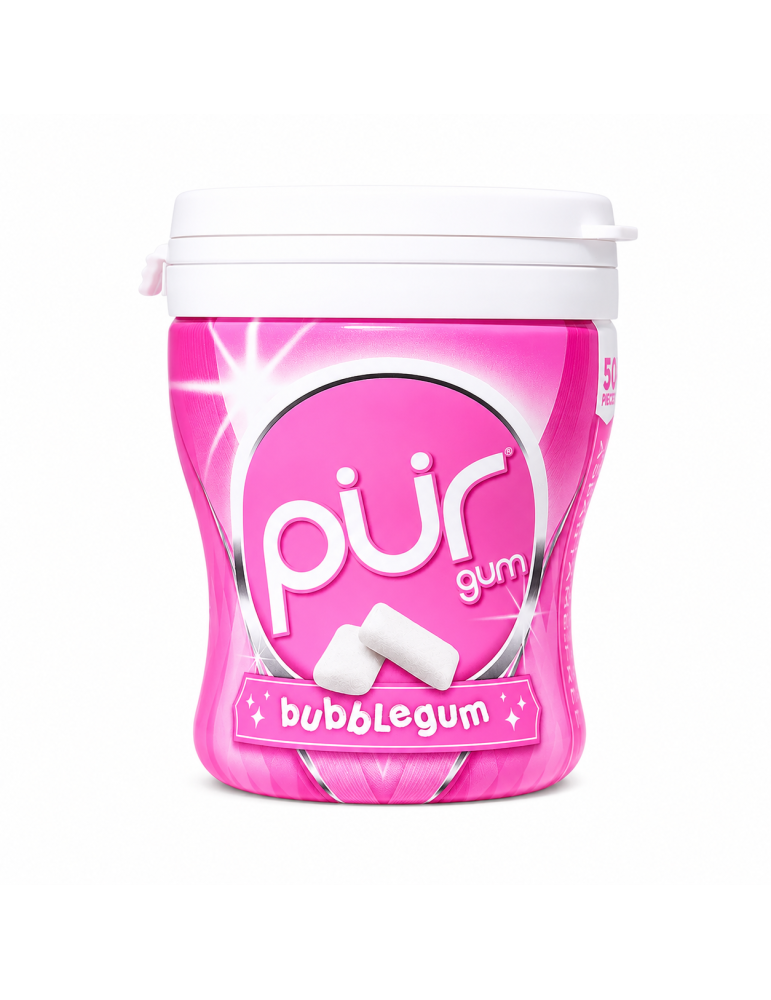 Chicles Bubblegum 70 g. Shaker Cup. PUR Gum