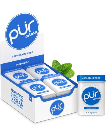 Mints Peppermint, 30 g Tin. PUR Gum