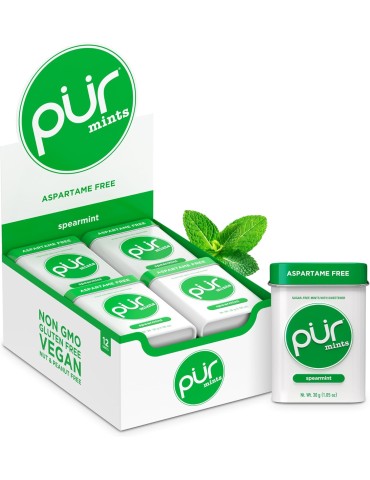 Mints Spearmint, 30 g Tin. PUR Gum
