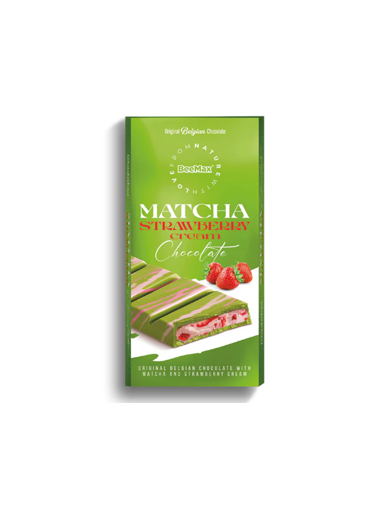 Matcha & Fresa Chocolate Bar 200 g. Bee Max Dubái