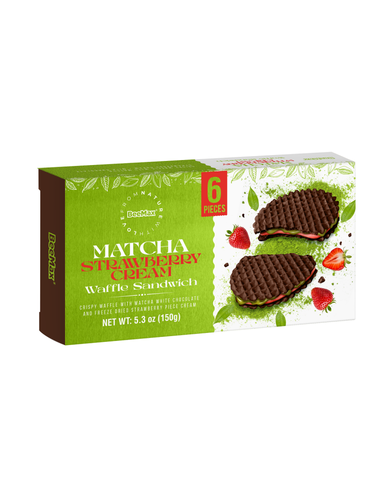 Matcha & Fresa Waffle Sandwich 150 g. Bee Max Dubái