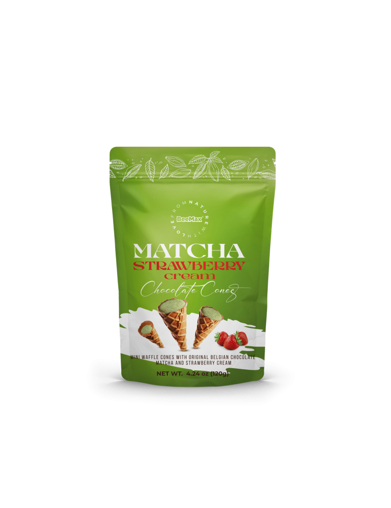 Matcha & Fresa Cones 120 g. Bee Max Dubái