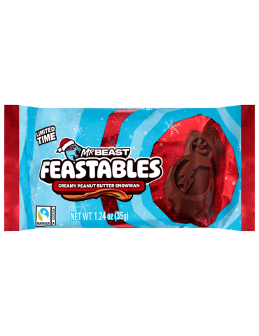 Peanut Butter Holiday Snowman 35 g. Feastables